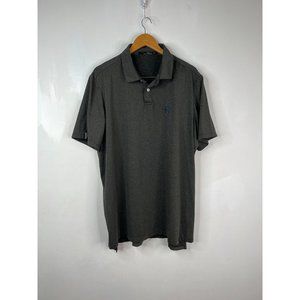 RLX Ralph Lauren Polo T-Shirt Mens Sz XXL Gray Short Sleeve 3/4 Button